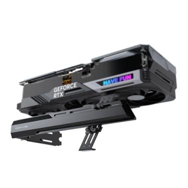 Imagem de EZDIY-FAB Suporte para placa gráfica GPU Suporte para placa de vídeo Suporte para placa de vídeo, estrutura Strenchable, suporte para placa de vídeo/suporte coldre RX7990XTX, RTX4090, preto-341-2