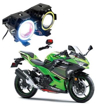 Imagem de Par Farol de Milha Angel Eye U7 para Moto Kawasaki NINJA 400CC 45CV 20
