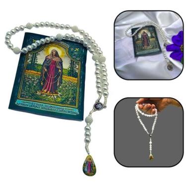 Imagem de Terço Nossa Senhora das Lágrimas 8 mm com Folheto de Oração - FORNECED