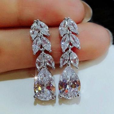 Imagem de Brinco Noiva Pedra Zirconia Gota Debutante Delicado Pequeno - De Castr