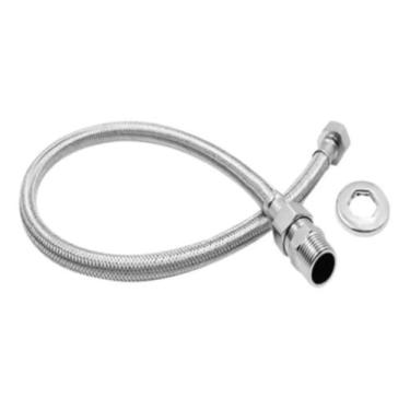 Imagem de mangueira flexível engate aço 30 cm para pia vaso torneira cuba - ELET