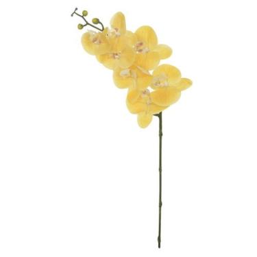 Imagem de Flor Artificial Haste de Orquídea Toque Real Amarela  Formosinha - Flo
