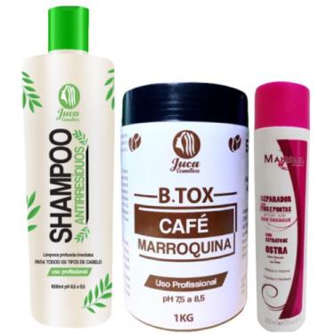 Imagem de Kit B.tox Capilar Café Coffe Marroquina 2x1kg + Reparador de Fios 300m