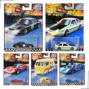 Imagem de Hot Wheels Boulevard 20 Mix D Kit c/5 carrinhos Mattel GJT68