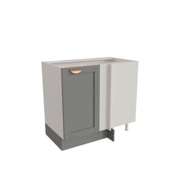 Imagem de Balcão de Canto Reto sem Tampo 1 Porta Arizona Cabecasa Madeiramadeira Branco/Cinza