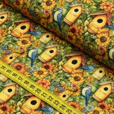Imagem de Tecido Estampado Para Patchwork - Birdhouse 2 (0,50x1,50) - Fabricart