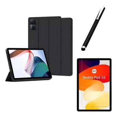 Imagem de Kit Completo Capa Smart Para Xiaomi Redmi Pad Se 11 + Pelicula + Canet