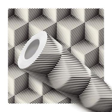 Imagem de Papel De Parede Adesivo Lavável Infantil Chevron Cinza Claro Mosaico -