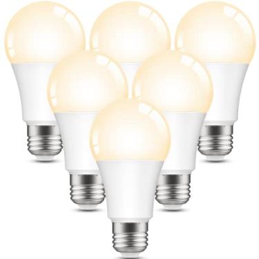Imagem de Beantech Lâmpada inteligente, lâmpadas WiFi, lâmpadas inteligentes funcionam com Alexa e Google Assistant, lâmpada Alexa A19 RGB, lâmpada branca macia 2700K, lâmpadas LED reguláveis, pacote com 6
