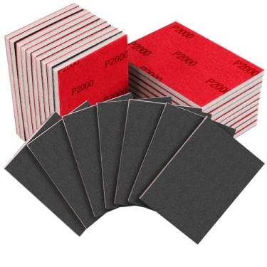 Imagem de 20 peças de esponja de lixa de gramatura 2000 de 7,6 x 10,6 cm, almofadas de esponja de lixamento ultrafina, bloco de lixa manual de espuma macia, blocos de lixa úmida seca para modelo, drywall,