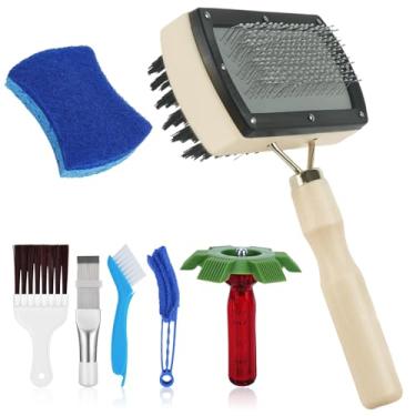 Imagem de Aufind 7 peças diferentes kit de limpeza de barbatana de ar condicionado, condensador de escova, limpador de bobina AC, refrigerador, limpador de barbatana, evaporador, ferramenta de limpeza de reparo