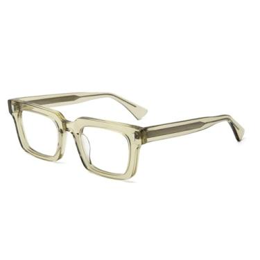 Imagem de VFDHN Óculos de acetato feitos à mão, armação retangular para homens, armação quadrada para mulheres, 6, tamanho único