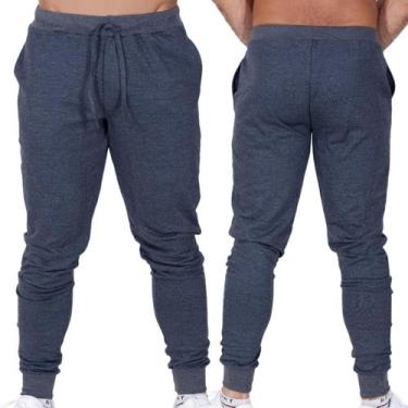 Imagem de Kit 2 Calça Moletom Masculina Academia Esportiva Plus Size Casual Fris