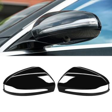 Imagem de Jaronx Compatível com Mercedes Benz Mirror Cover C Class W205/E Class W213/S Class W222/GLC X253, tampas de espelho retrovisor de encaixe para Mercedes, motorista esquerdo e capa de espelho do lado
