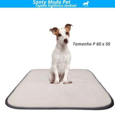 Imagem de kit 3 tapete higiênico para cães P. tam 60 x 50  , lavável p/ cachorro