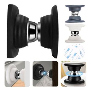 Imagem de Trava Porta Fixador Magnético Dupla Face Parafuso Prendedor - Preto - 