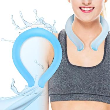 Imagem de COMFORCE Neck Cooling Tube, Wearable Neck Cooler for Hot Summer, Hands Free Cooling Neck Wrap for Outdoor Workers, Sports, Relief Hot Flashes, Freeze below 82°F(Blue)