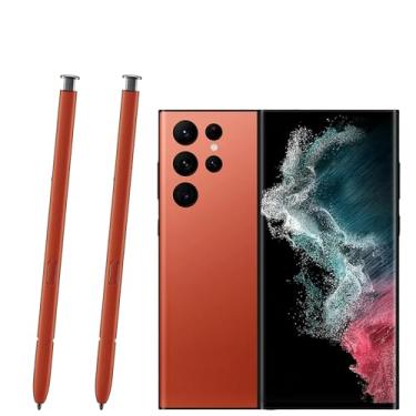 Imagem de 2 canetas de substituição para Galaxy S22 Ultra para Samsung Galaxy S22 Ultra 5G SM-S908, Galaxy S22 Ultra S, caneta Stylus para Samsung S22 Ultra 5G sem Bluetooth (laranja)