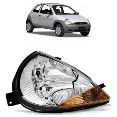 Imagem de Farol Dianteiro Ka 1997 A 2007 Máscara Cromada - Automotive Imports, D