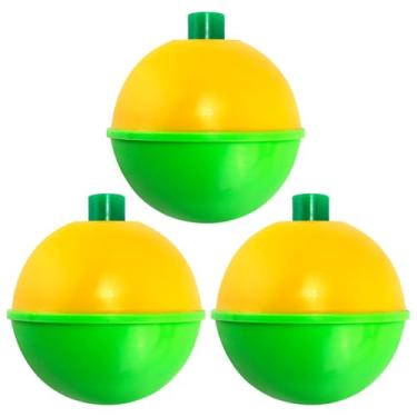 Imagem de Dr.Fish Pacote com 20 boias de pesca, boias de encaixe em ABS rígido, boias de pesca de mola, botão de pressão, truta de água doce, truta, peixe, pesca com mosca verde/verde-limão, 5 cm