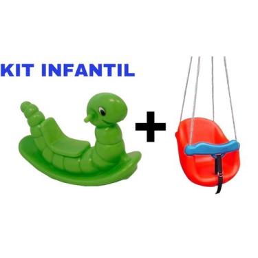 Imagem de Kit Balanço bebe Vermelho Infantil para crianças Apatir de 03 anos de 