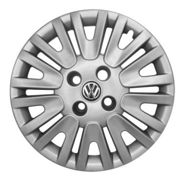 Imagem de Calota Aro 14 010CA-PTA + Emblema Alumínio VW 3D - Garagem Online Grid
