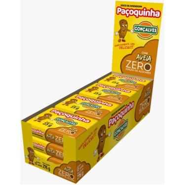 Imagem de Paçoquinha Quadrada ZERO Açúcar Com Aveia - Display de 276g com 12 Uni