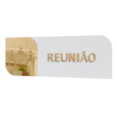 Imagem de Placa sinalização porta ACM e acrílico personalizado 30x10cm - Império