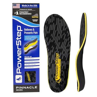 Imagem de Powerstep Palmilhas Pinnacle para suporte de arco de trabalho, amortecimento máximo, inserções ortopédicas para uso ocupacional, Preto, Men's 6-6.5 / Women's 8-8.5
