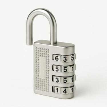 Imagem de Cadeado  Senha Numérica Quatro Dígitos Reforçado Sem Chave  Armário Ma