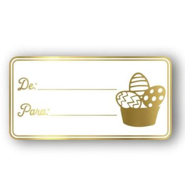 Imagem de Adesivo De/Para Páscoa  Ref.2147  Hot Stamping  Dourado 40 unidades  S