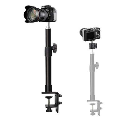 Imagem de Suporte de câmera, suporte de câmera superior com braçadeira de mesa compatível com gravação de vídeo Canon DSLR