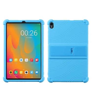 Imagem de QYiiD Capa para tablet ALLDOCUBE iPlay 40 de 10,4 polegadas, capa protetora de silicone leve para crianças macia contra choque para iPlay 40, azul claro
