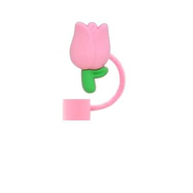 Imagem de Tampa Protetora de Silicone para Canudo 10mm, Acessórios para Copo Garrafa Stanley (TULIPA 1)