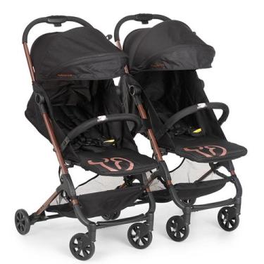 Imagem de Carrinho de Bebê para Gêmeos Galzerano Duolee de 0 Meses até 15kg Pret