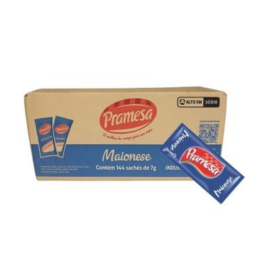 Imagem de Maionese Pramesa Sachê 7g Caixa C/ 144 Unidades