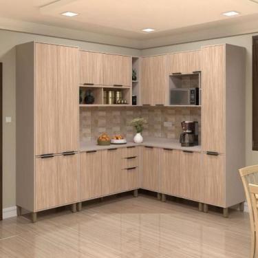 Imagem de Armário de Cozinha Completa 458cm 8 Peças Stylo c/ Paneleiro - Casa La