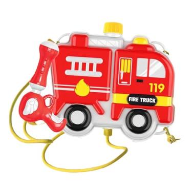 Imagem de Kokiya Mochila infantil, brinquedo aquático, bombeiro, brincadeira de faz de conta, bombeiro, brincadeira de dramatização, brinquedos para piscina ao ar, Caminhão