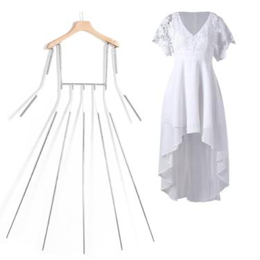 Imagem de Cabides de exibição de roupas em forma de corpo de metal com braços de cintura ajustáveis, cabideiro para boutique de varejo, tronco de manequim feminino para mostra de fotografia, A09 (tinta