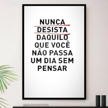 Imagem de Genérico, Quadro Metas Nunca Desista Foco Decorativo A4 23x33cm