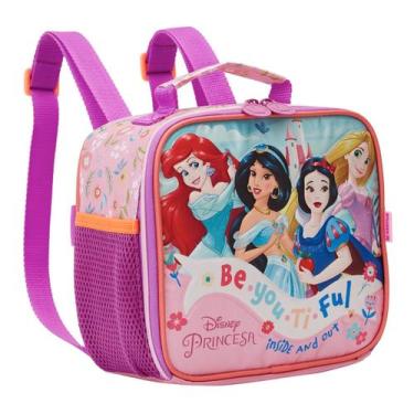 Imagem de Lancheira Térmica Princesas Disney Escolar Meninas Passeio, Rosa