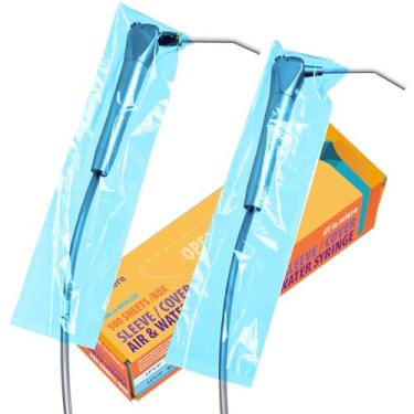 Imagem de LA MIERE Blue 500 Por Caixa, 2,5" X 10" - Manga Para Seringa De Ar E Água, Com Abertura Pré-Cortada, Seringas 3 Vias (Azul, 500/Caixa)