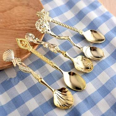 Imagem de Colheres de Aço Inoxidável Falytemow 304 para Café Chá Sobremesa Mistura de Copo Milkshake Colher Tableware Pacote com 7, 003