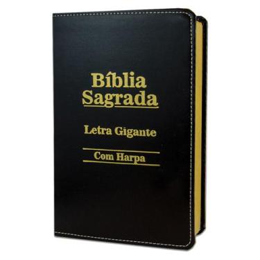 Imagem de Bíblia Sagrada Letra Gigante - Luxo - Preta C/ Harpa Cristã - REI DAS 