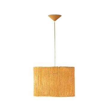 Imagem de Lustre Pendente Luminaria Teto Em Palha De Milho 35x25cm