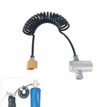 Imagem de Válvula reguladora de pressão de chantilly com linha de mangueira e adaptador para válvulas reguladoras de pressão de tanque N20 0,95L para carregamento de chantilly adequado para tanque N20 para 580G