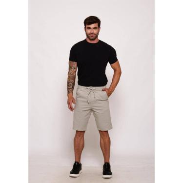 Imagem de Bermuda Masculina Elástico Lycra 7924 Cinza Claro [F075]