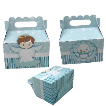 Imagem de 10 Lembrancinha Batizado anjinho Maletinha em Papel