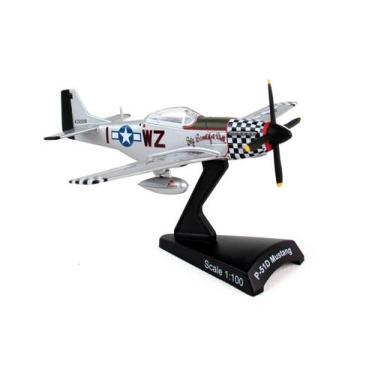 Imagem de Miniatura Avião Caça Mustang Segunda Guerra Mundial 1/100 - DARON, Cin