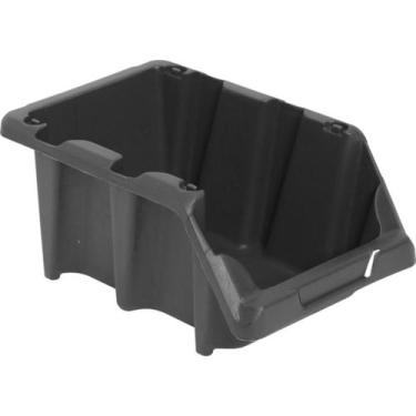 Imagem de Gaveta plástica para estante nº 5 preta modelo prático - Vonder